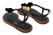 Load image into Gallery viewer, Dolce &amp; Gabbana Pom Pom Flip Flop Ankle Strap Flats
