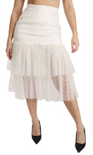 Load image into Gallery viewer, Dolce &amp; Gabbana Elegant White Lace High-Waist Skirt
