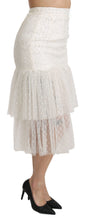 Load image into Gallery viewer, Dolce &amp; Gabbana Elegant White Lace High-Waist Skirt
