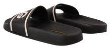 Load image into Gallery viewer, Dolce &amp; Gabbana Elegant Black Leather Slide Sandals for Her
