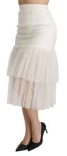 Load image into Gallery viewer, Dolce &amp; Gabbana Elegant White Lace High-Waist Skirt
