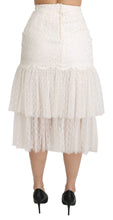 Load image into Gallery viewer, Dolce &amp; Gabbana Elegant White Lace High-Waist Skirt
