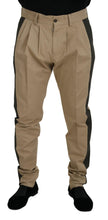 Load image into Gallery viewer, Dolce &amp; Gabbana Brown Black Cotton Chino Men Pants
