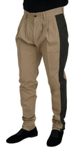 Load image into Gallery viewer, Dolce &amp; Gabbana Brown Black Cotton Chino Men Pants
