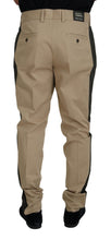 Load image into Gallery viewer, Dolce &amp; Gabbana Brown Black Cotton Chino Men Pants
