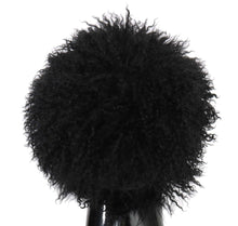 Load image into Gallery viewer, Dolce &amp; Gabbana Black Tibet Lamb Fur Leather Gatsby Hat
