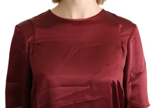 Load image into Gallery viewer, Dolce &amp; Gabbana Elegant Silk Bordeaux Blouse
