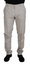 Load image into Gallery viewer, Dolce &amp; Gabbana Off White Silk Mid Waist Chino Pants
