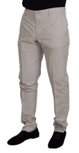 Load image into Gallery viewer, Dolce &amp; Gabbana Off White Silk Mid Waist Chino Pants
