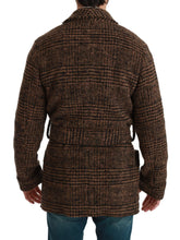 Load image into Gallery viewer, Dolce &amp; Gabbana Elegant Brown Alpaca Blend Belted Cape Jacket
