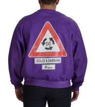 Load image into Gallery viewer, Dolce &amp; Gabbana Elegant Purple Cotton Crewneck Sweater
