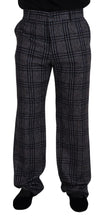 Load image into Gallery viewer, Dolce &amp; Gabbana Gray Checkered Mid Waist Men Pants
