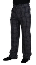 Load image into Gallery viewer, Dolce &amp; Gabbana Gray Checkered Mid Waist Men Pants
