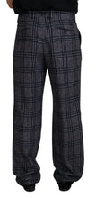 Load image into Gallery viewer, Dolce &amp; Gabbana Gray Checkered Mid Waist Men Pants
