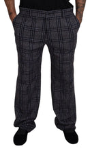 Load image into Gallery viewer, Dolce &amp; Gabbana Gray Checkered Mid Waist Men Pants
