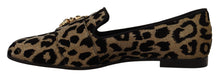 Load image into Gallery viewer, Dolce &amp; Gabbana Elegant Leopard Crystal Gem Loafers
