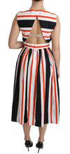 Load image into Gallery viewer, Dolce &amp; Gabbana A-Line Pleated Midi Fashion Dress
