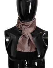 Load image into Gallery viewer, Dolce &amp; Gabbana Light Pink Silk Check Print Neck Wrap Fringes Scarf
