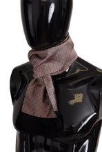 Load image into Gallery viewer, Dolce &amp; Gabbana Light Pink Silk Check Print Neck Wrap Fringes Scarf
