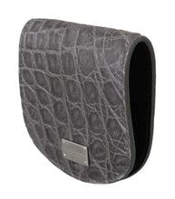 Load image into Gallery viewer, Dolce &amp; Gabbana Exotic Gray Leather Condom Case Wallet
