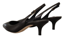 Load image into Gallery viewer, Dolce &amp; Gabbana Elegant Black Leather Slingbacks Heels
