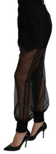Load image into Gallery viewer, Dolce &amp; Gabbana Black See Through Jogger Polyester Pants
