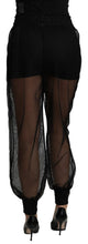Load image into Gallery viewer, Dolce &amp; Gabbana Black See Through Jogger Polyester Pants

