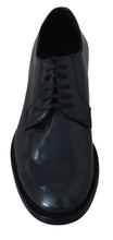 Load image into Gallery viewer, Dolce &amp; Gabbana Elegant Blue Leather Derby Dress Shoes
