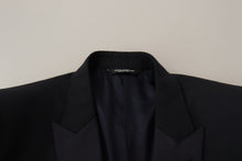 Load image into Gallery viewer, Dolce &amp; Gabbana Elegant Black Three-Piece Wool Blend Suit
