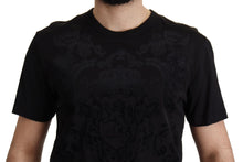 Load image into Gallery viewer, Dolce &amp; Gabbana Elegant Black Baroque Crewneck Tee
