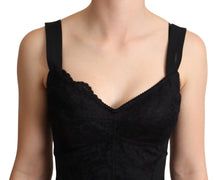 Load image into Gallery viewer, Dolce &amp; Gabbana Elegant Black Lace Bodysuit Corset Dress
