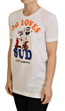 Load image into Gallery viewer, Dolce &amp; Gabbana Elegant White Crew Neck Tee with Colorful Print
