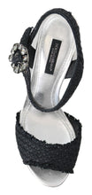 Load image into Gallery viewer, Dolce &amp; Gabbana Elegant Black Ankle Strap Sandals with LED Lights
