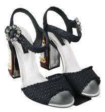 Load image into Gallery viewer, Dolce &amp; Gabbana Elegant Black Ankle Strap Sandals with LED Lights
