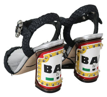 Load image into Gallery viewer, Dolce &amp; Gabbana Elegant Black Ankle Strap Sandals with LED Lights
