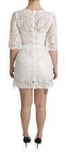 Load image into Gallery viewer, Dolce &amp; Gabbana Elegant Floral Lace V-Neck Mini Dress
