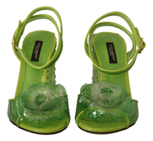 Load image into Gallery viewer, Dolce &amp; Gabbana Enchanting Green Crystal Embellished Sandals
