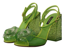 Load image into Gallery viewer, Dolce &amp; Gabbana Enchanting Green Crystal Embellished Sandals
