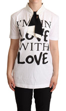 Load image into Gallery viewer, Dolce &amp; Gabbana Chic Love Slogan Silk Cotton Tee
