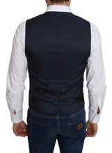 Load image into Gallery viewer, Dolce &amp; Gabbana Elegant Blue Silk-Blend Formal Vest
