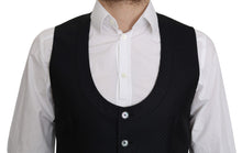 Load image into Gallery viewer, Dolce &amp; Gabbana Elegant Blue Silk-Blend Formal Vest
