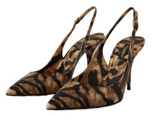 Load image into Gallery viewer, Dolce &amp; Gabbana Tiger Pattern Slingback Heels Pumps
