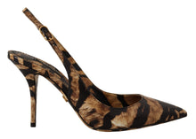 Load image into Gallery viewer, Dolce &amp; Gabbana Tiger Pattern Slingback Heels Pumps
