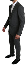 Load image into Gallery viewer, Dolce &amp; Gabbana Elegant Striped Wool-Silk Two-Piece Suit
