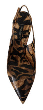 Load image into Gallery viewer, Dolce &amp; Gabbana Tiger Pattern Slingback Heels Pumps
