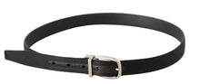 Load image into Gallery viewer, Dolce &amp; Gabbana Elegant Black Leather-Canvas Designer Belt
