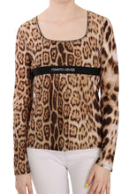 Load image into Gallery viewer, Roberto Cavalli Elegant Leopard Long Sleeve Top
