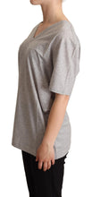 Load image into Gallery viewer, Dolce &amp; Gabbana Elegant Gray V-Neck Cotton Tee
