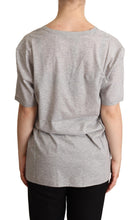 Load image into Gallery viewer, Dolce &amp; Gabbana Elegant Gray V-Neck Cotton Tee
