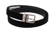 Load image into Gallery viewer, Dolce &amp; Gabbana Elegant Black Velvet Designer Belt
